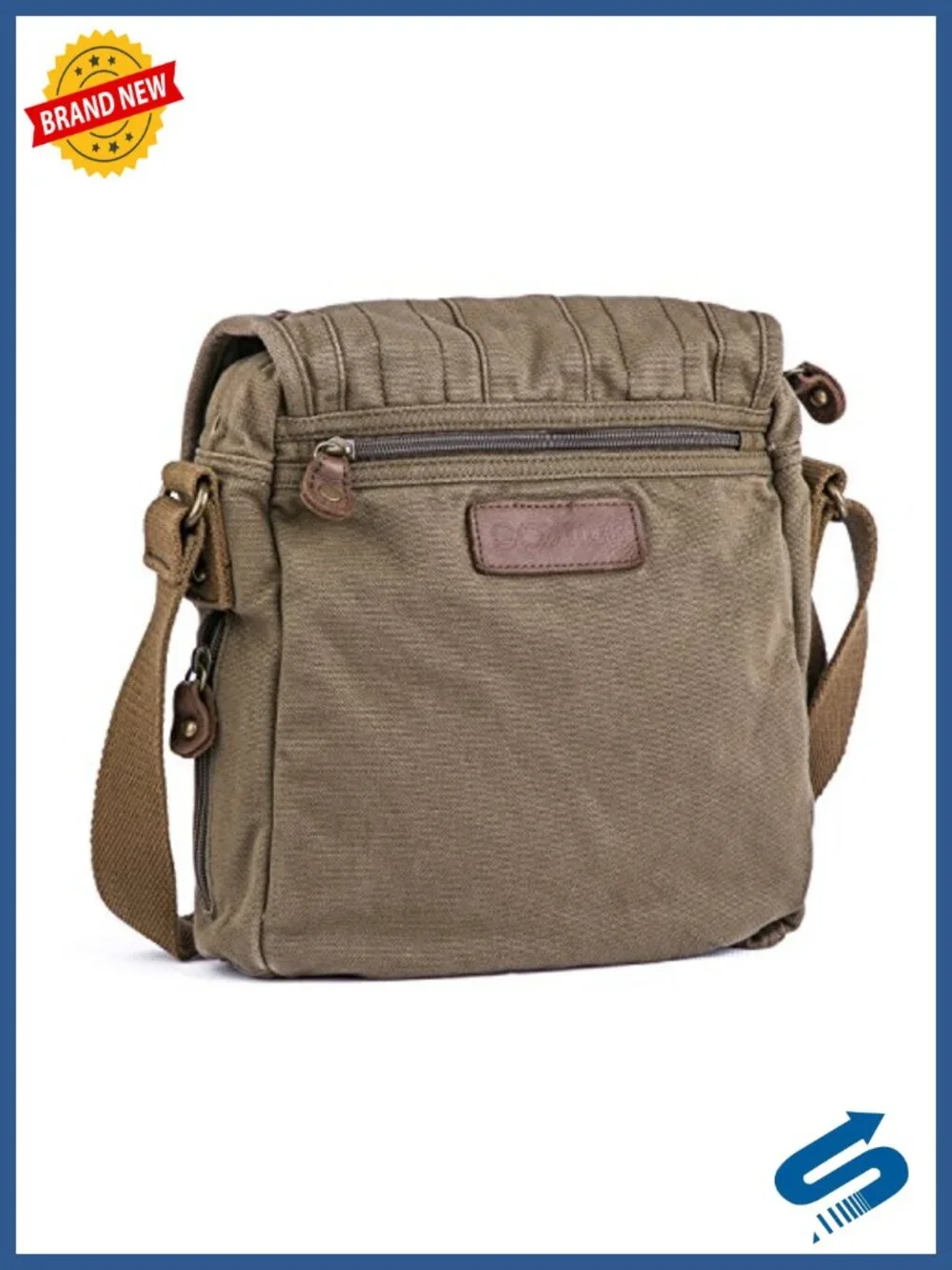 Canvas Crossbody Bag - Vintage Messenger Shoulder Purse